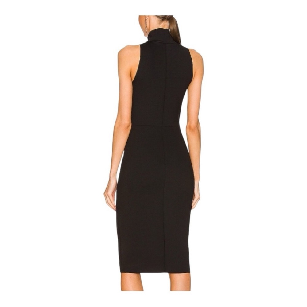 Commando Black Sleeveless Mock-Neck Midi Bodycon Dress - Picture 8 of 15